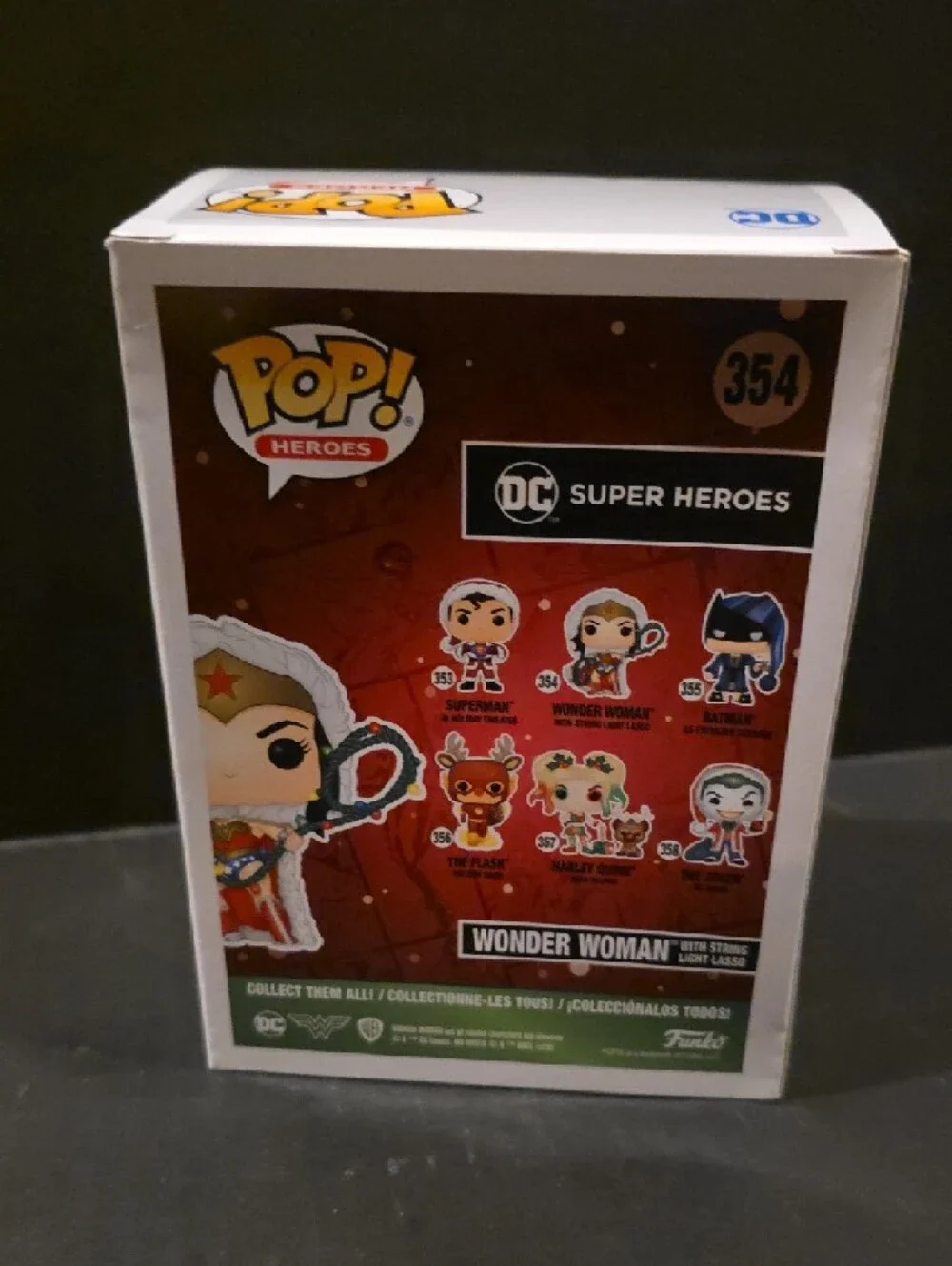 Funko Wonder Woman Pop! Figure with Lighted Lasso - Red, Blue, Gold, Green - Picture 4 of 6